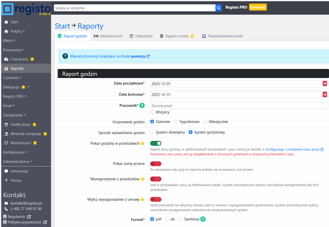 Panel systemu IT