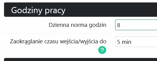 Zaokrąglanie czasu pracy