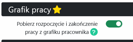 Konfiguracja rozpoczęcie oraz zakończenia pracy z grafiku